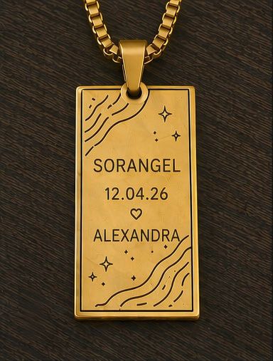 Gold Rectangle Pendant