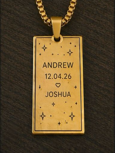 Gold Rectangle Pendant