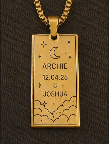 Gold Rectangle Pendant