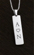 Silver Slim Bar Pendant