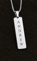 Silver Slim Bar Pendant
