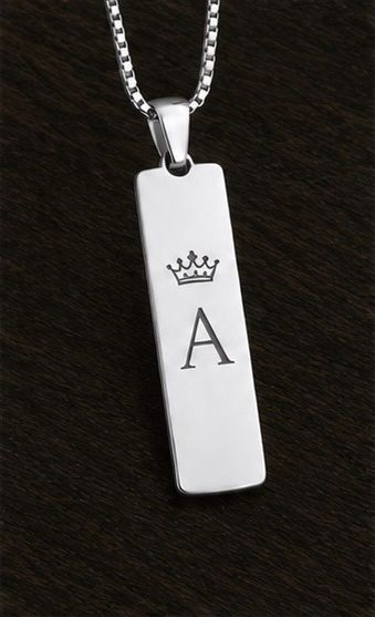 Silver Slim Bar Pendant