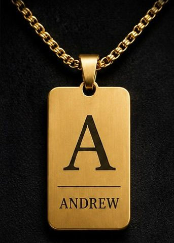 Gold Rectangle Pendant