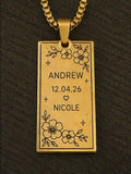 Gold Rectangle Pendant