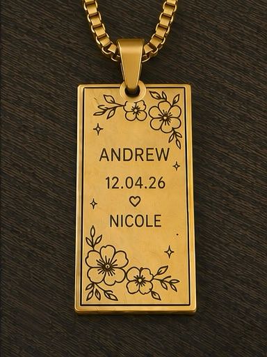 Gold Rectangle Pendant